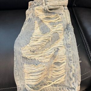 Distressed Light Blue Men's Jeans